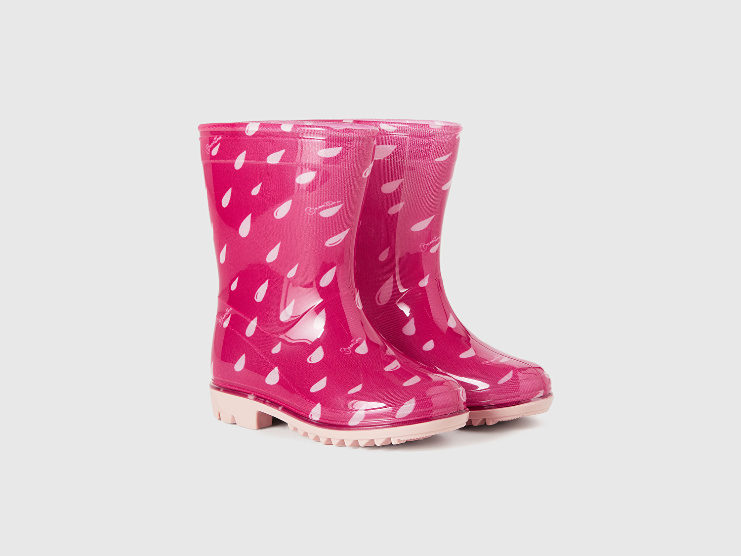 Benetton Erkek Bebek Kırmızı Yağmur Baskılı Kauçuk Yağmur Çizmesi