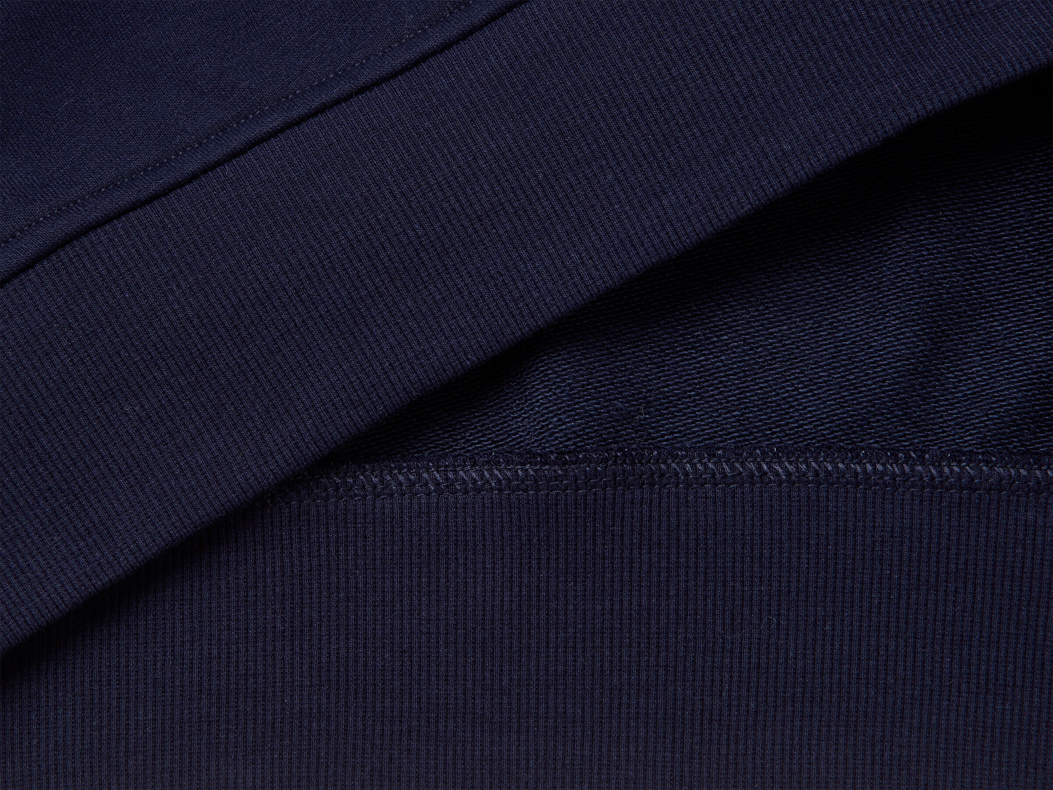 Benetton Kadın Lacivert Pamuk Karışımlı Önü Yazı Baskılı Kapüşonlu Sweatshirt