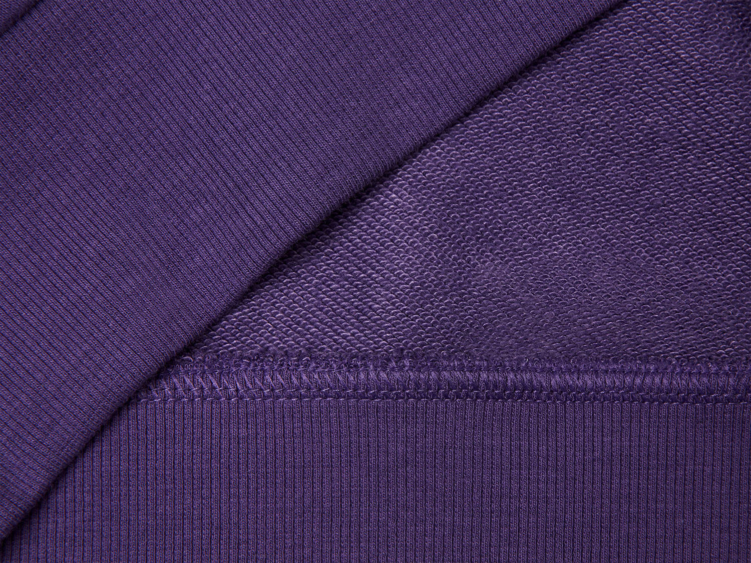 Benetton Kadın Mor Pamuk Karışımlı Önü Yazı Baskılı Kapüşonlu Sweatshirt