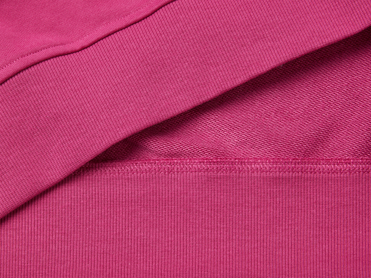 Benetton Kadın Koyu Pembe Pamuk Karışımlı Önü Yazı Baskılı Kapüşonlu Sweatshirt