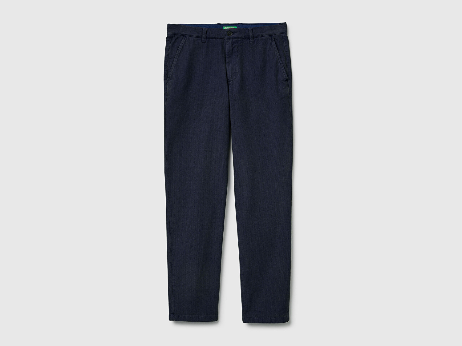 Benetton Erkek Lacivert %100 Pamuk Slim Fit Chino Pantolon