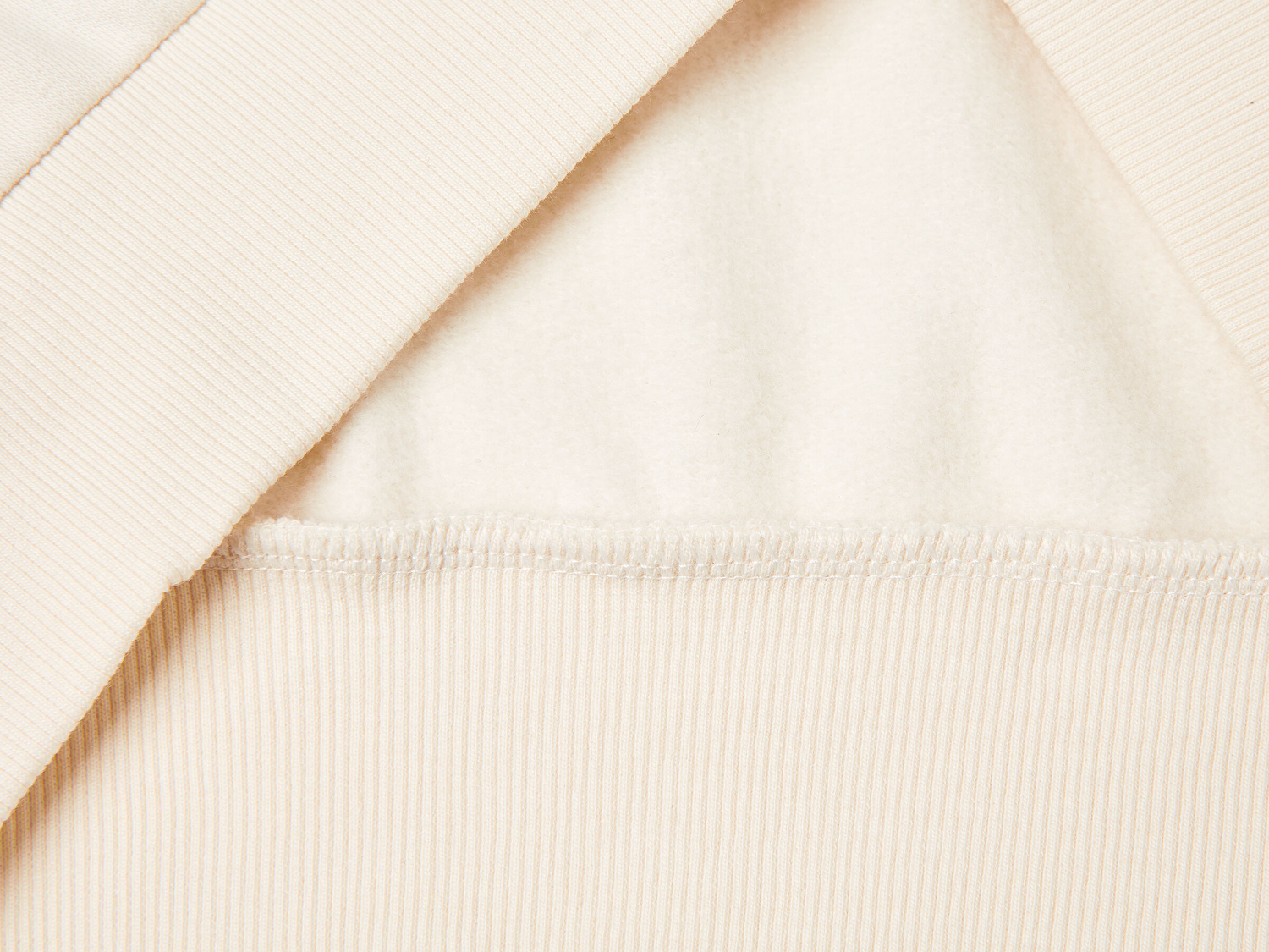 Benetton Kız Çocuk Ekru-Mavi Önü Payetli Logolu Cepli Kapüşonlu Sweatshirt