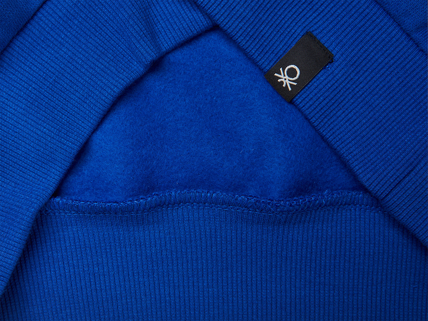 Benetton Erkek Çocuk Saks Mavisi Spiderman Baskılı Logolu Ribanalı Yuvarlak Yaka Sweatshirt