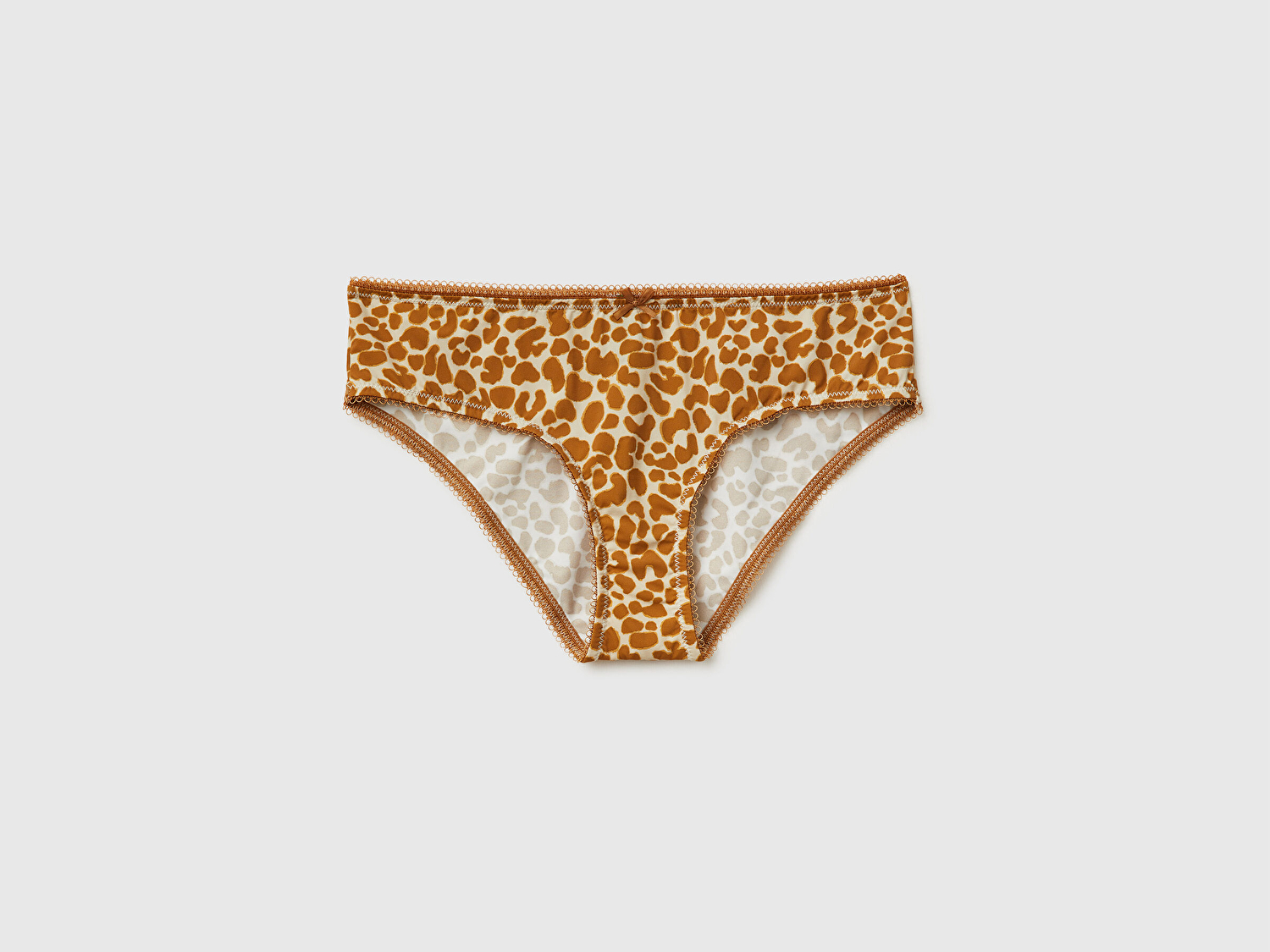 Benetton Kadın Camel Desenli Slip Külot