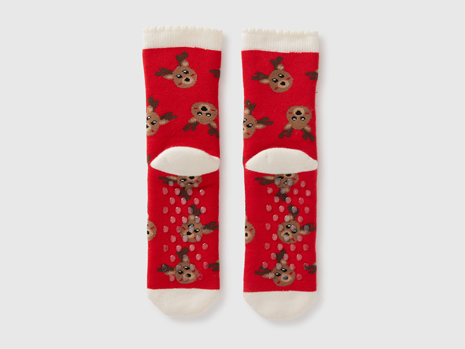 Benetton Erkek Çocuk Kırmızı Desenli Patik Çorap