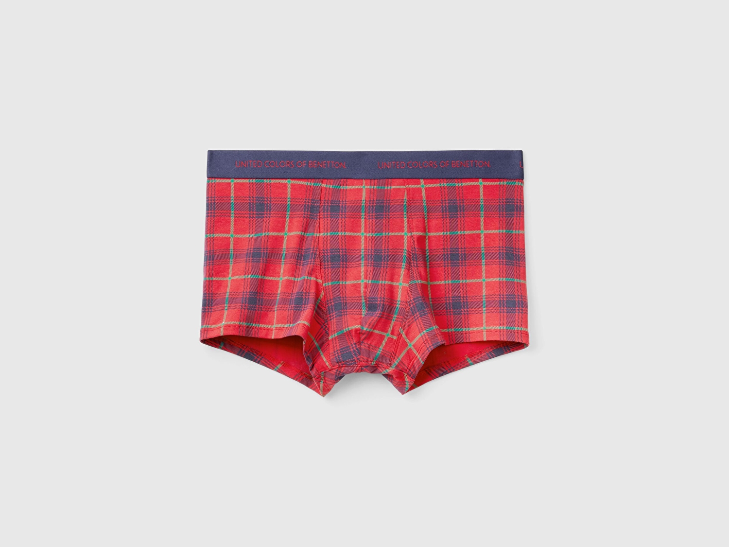 Benetton Erkek Kırmızı Xmas Baskılı Pamuklu Boxer