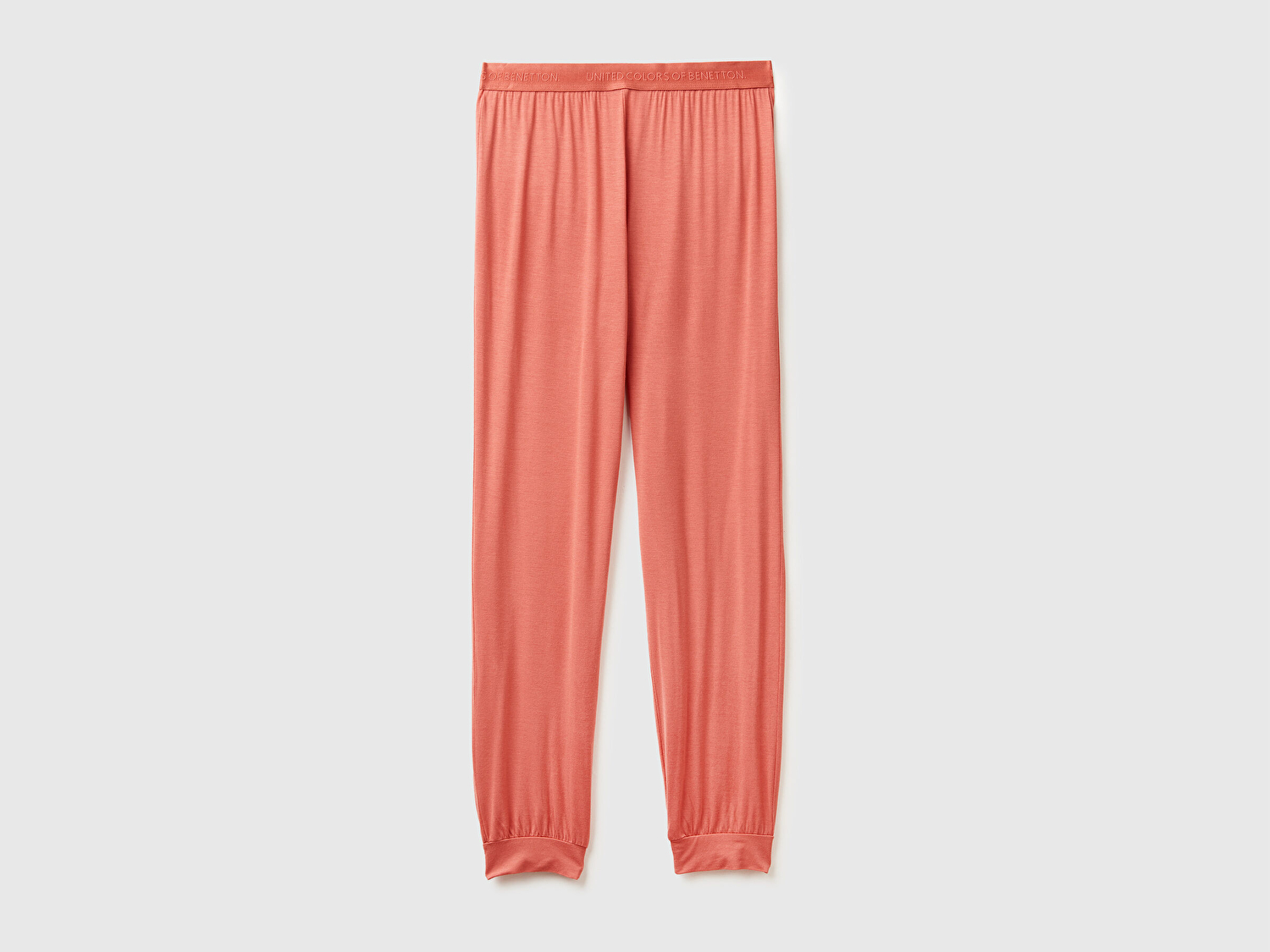 Benetton Kadın Mercan Modal Karışımlı Beli Logolu Pijama Altı