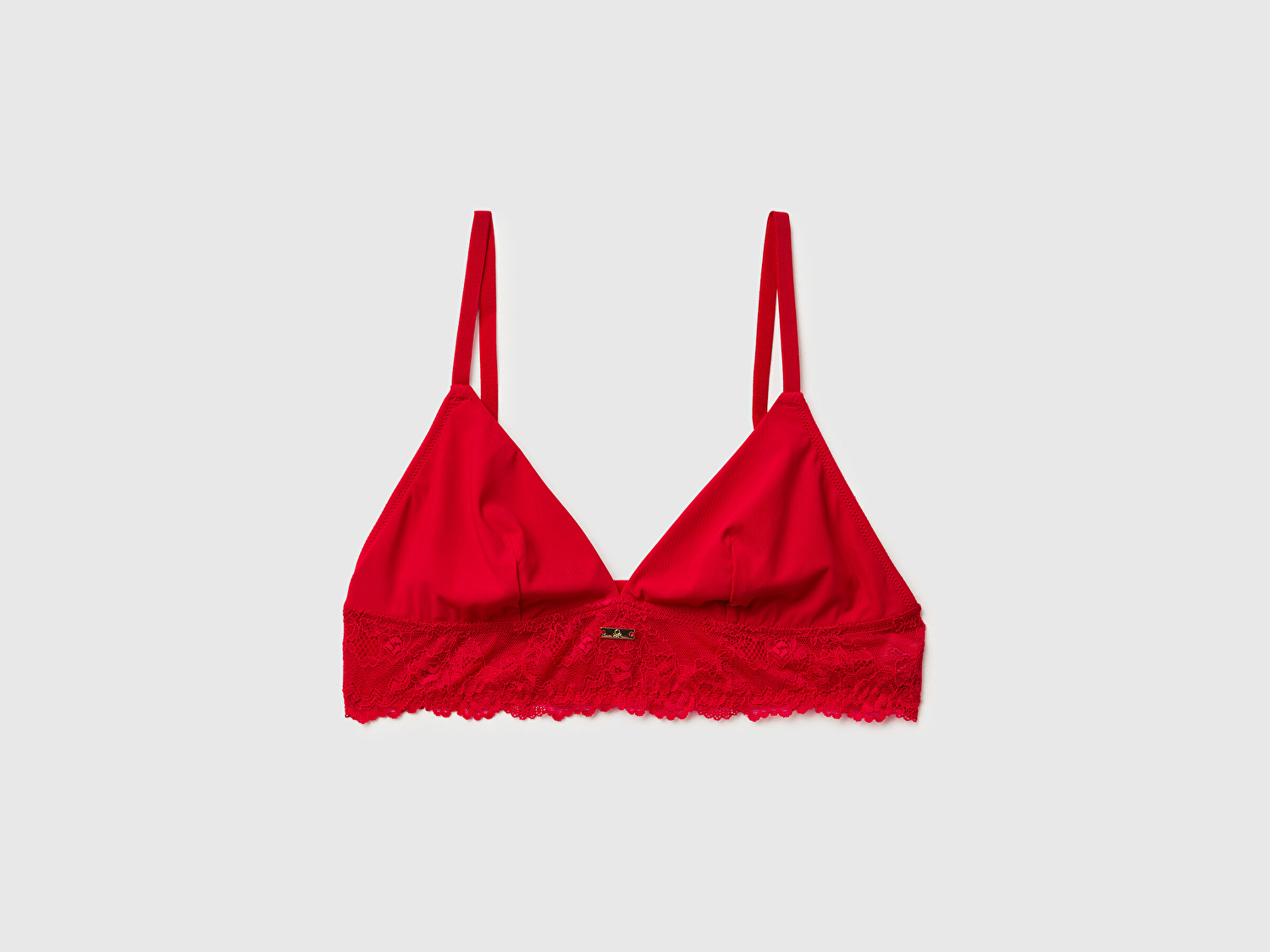 Benetton Kadın Kırmızı Dantel Detaylı Bralet