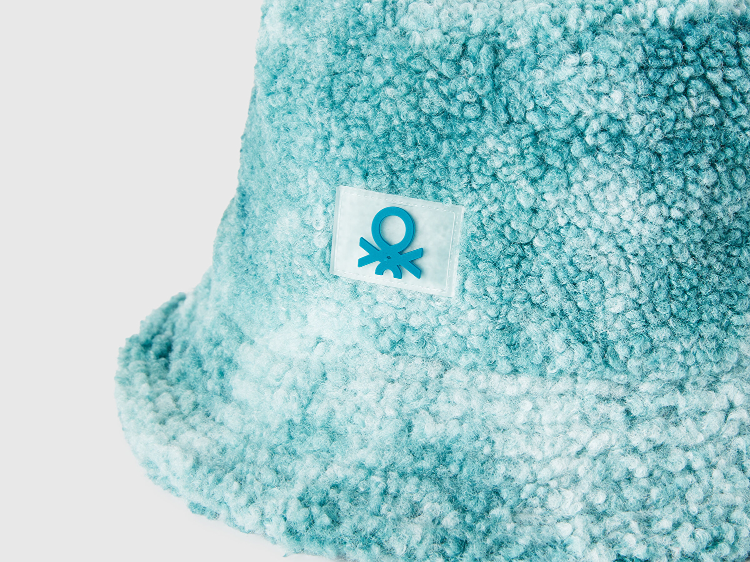 Benetton Erkek Çocuk Turkuaz Logo Detaylı Teddy Bucket Şapka