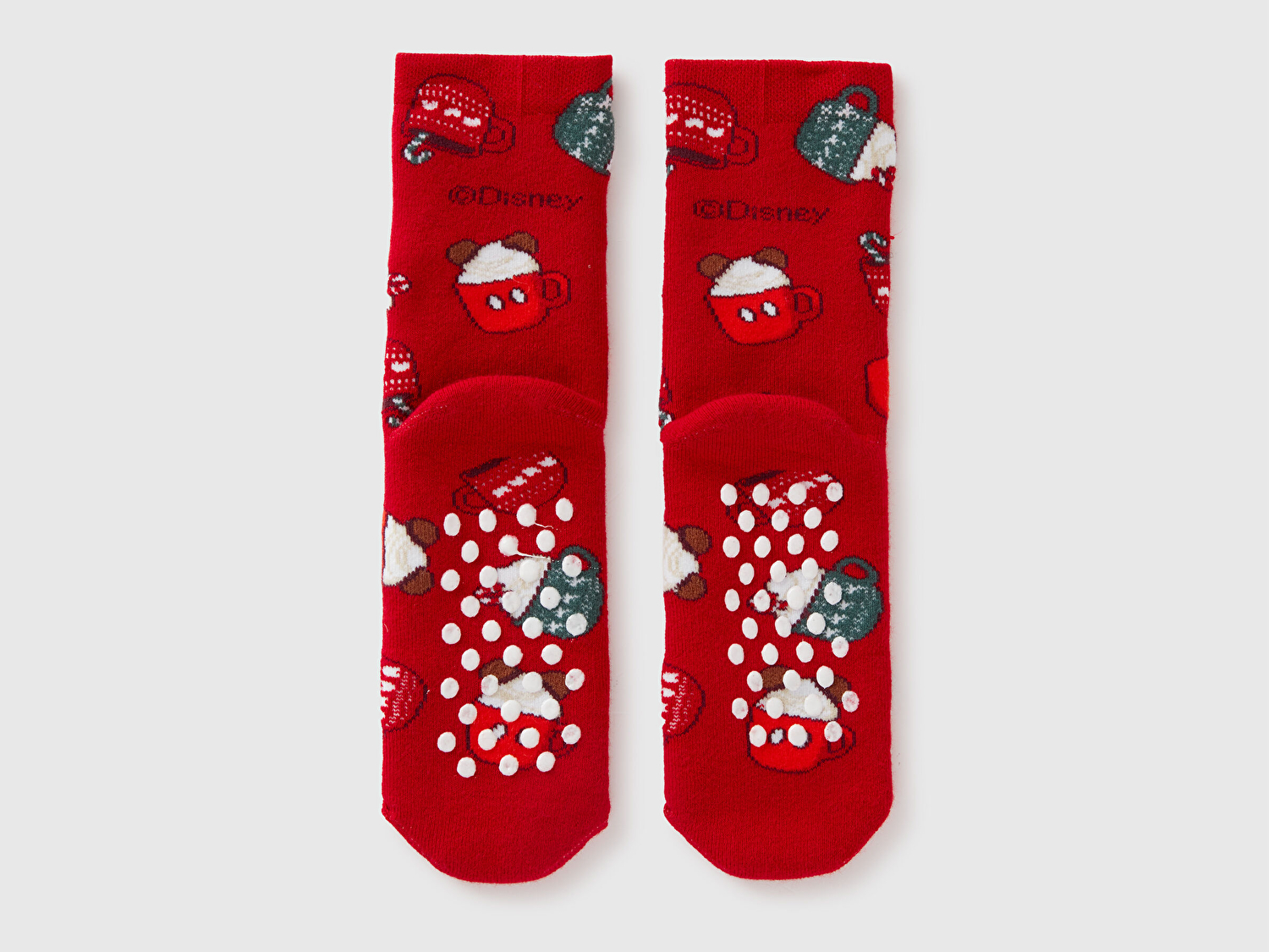 Benetton Erkek Çocuk Kırmızı Mix Disney Baskılı Havlu Soket Çorap