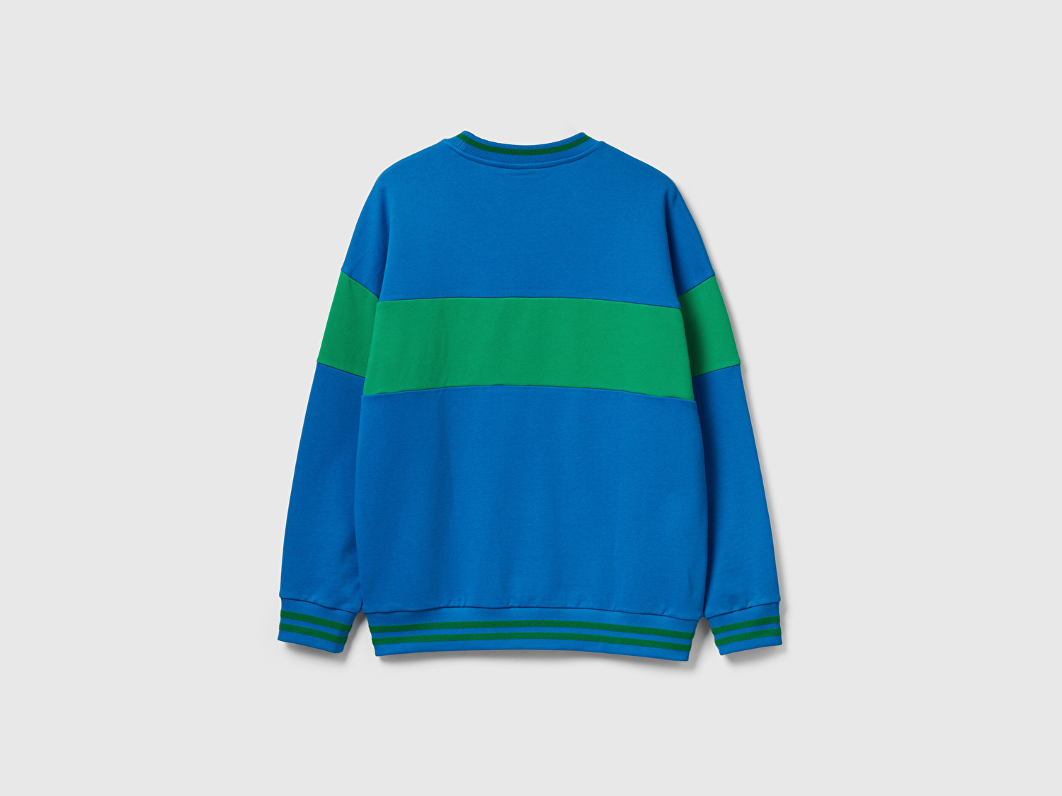 Benetton Unisex Mavi Stranger Things Renk Bloklu Sweatshirt