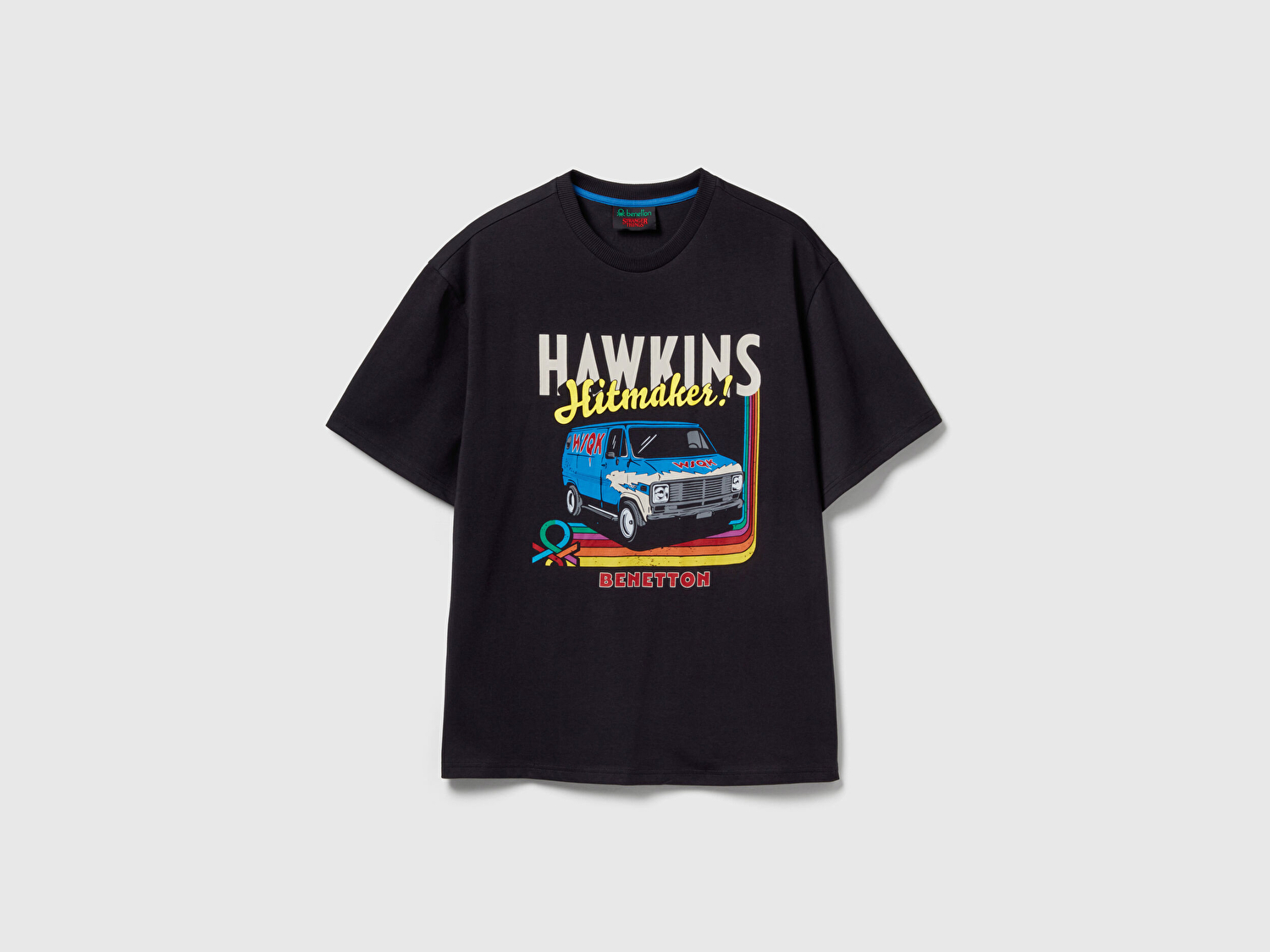 Benetton Erkek  %100 Pamuk Regular Fit Stranger Things Baskılı T-Shirt
