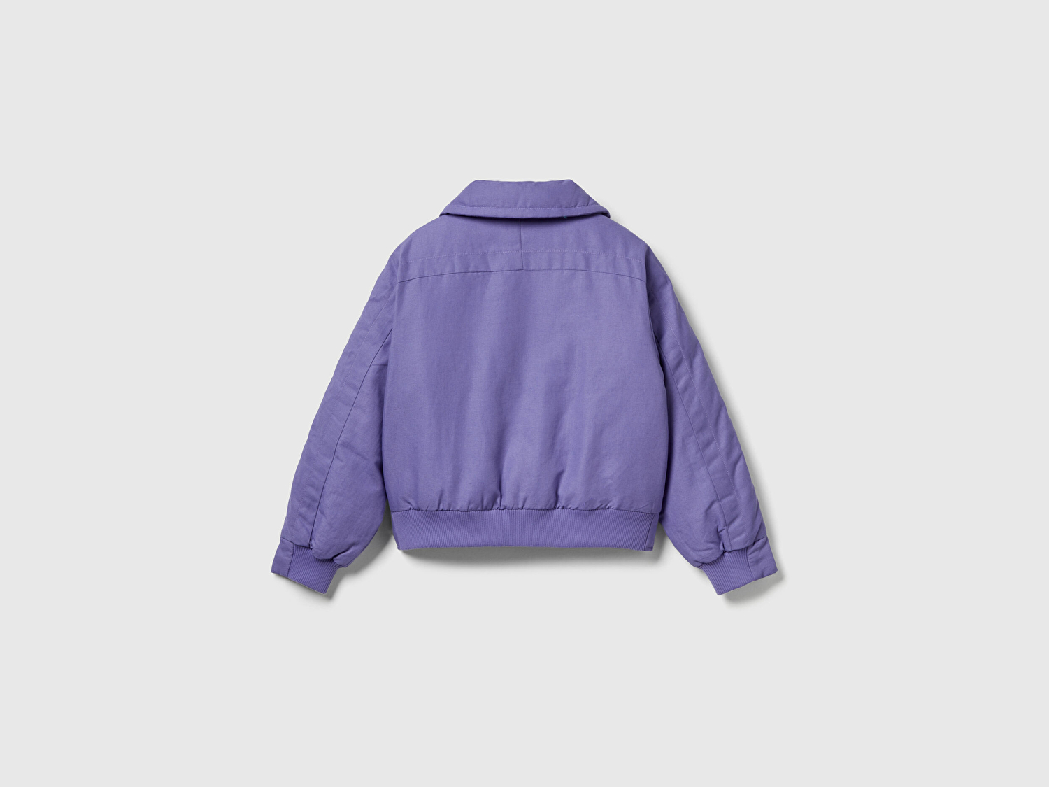 Benetton Kız Çocuk %100 Pamuk Ribanalı Gizli Fermuar ve Çıtçıt Kapamalı Bomber Stranger Things Ceket