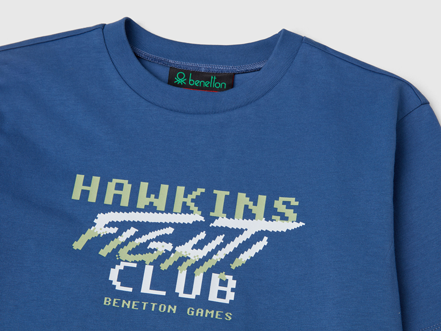 Benetton Erkek Çocuk %100 Pamuk Stranger Things Çift Kollu Baskılı Uzun Kollu T-Shirt