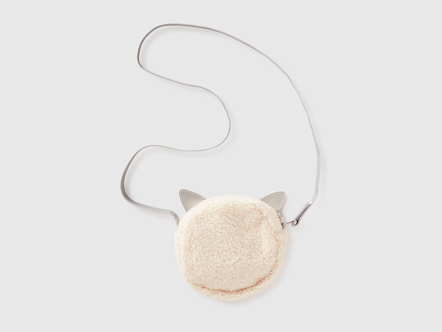 Benetton Kız Bebek Ekru Logo Detaylı Kulaklı Yuvarlak Çanta