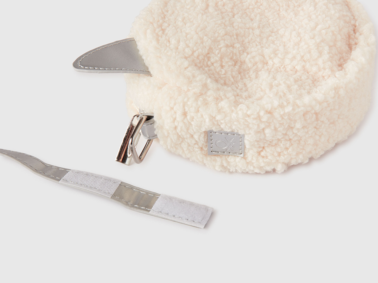 Benetton Kız Bebek Ekru Logo Detaylı Kulaklı Yuvarlak Çanta