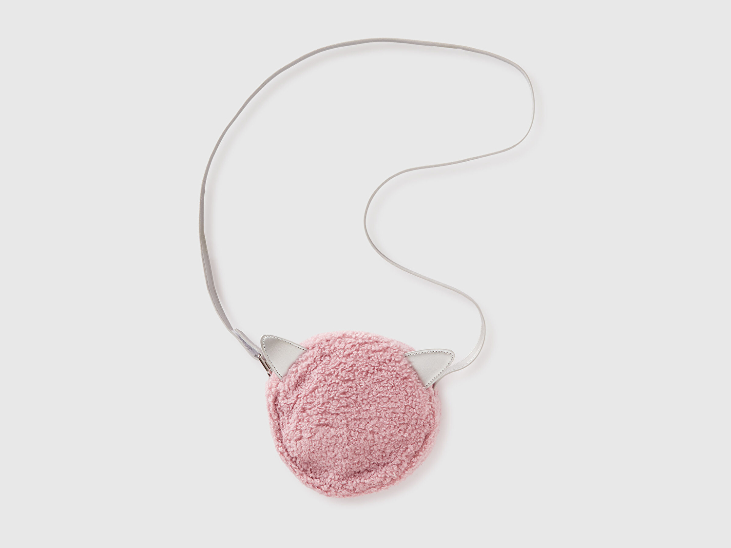 Benetton Kız Bebek Gül Kurusu Logo Detaylı Kulaklı Yuvarlak Çanta