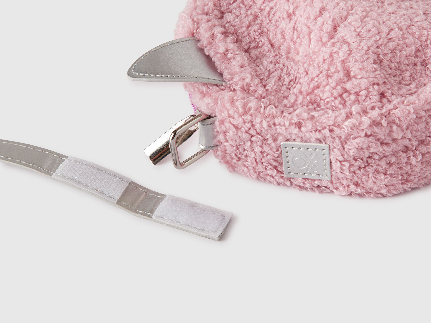 Benetton Kız Bebek Gül Kurusu Logo Detaylı Kulaklı Yuvarlak Çanta