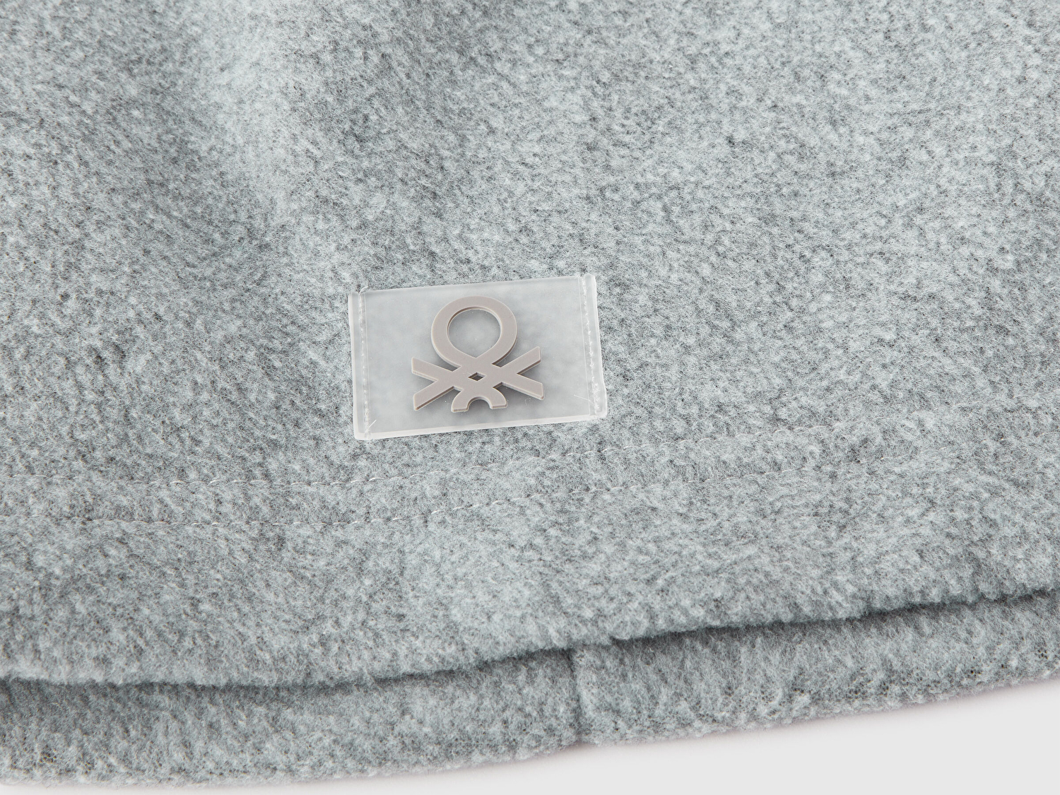 Benetton Erkek Çocuk Gri Melanj Logo Detaylı  Bere