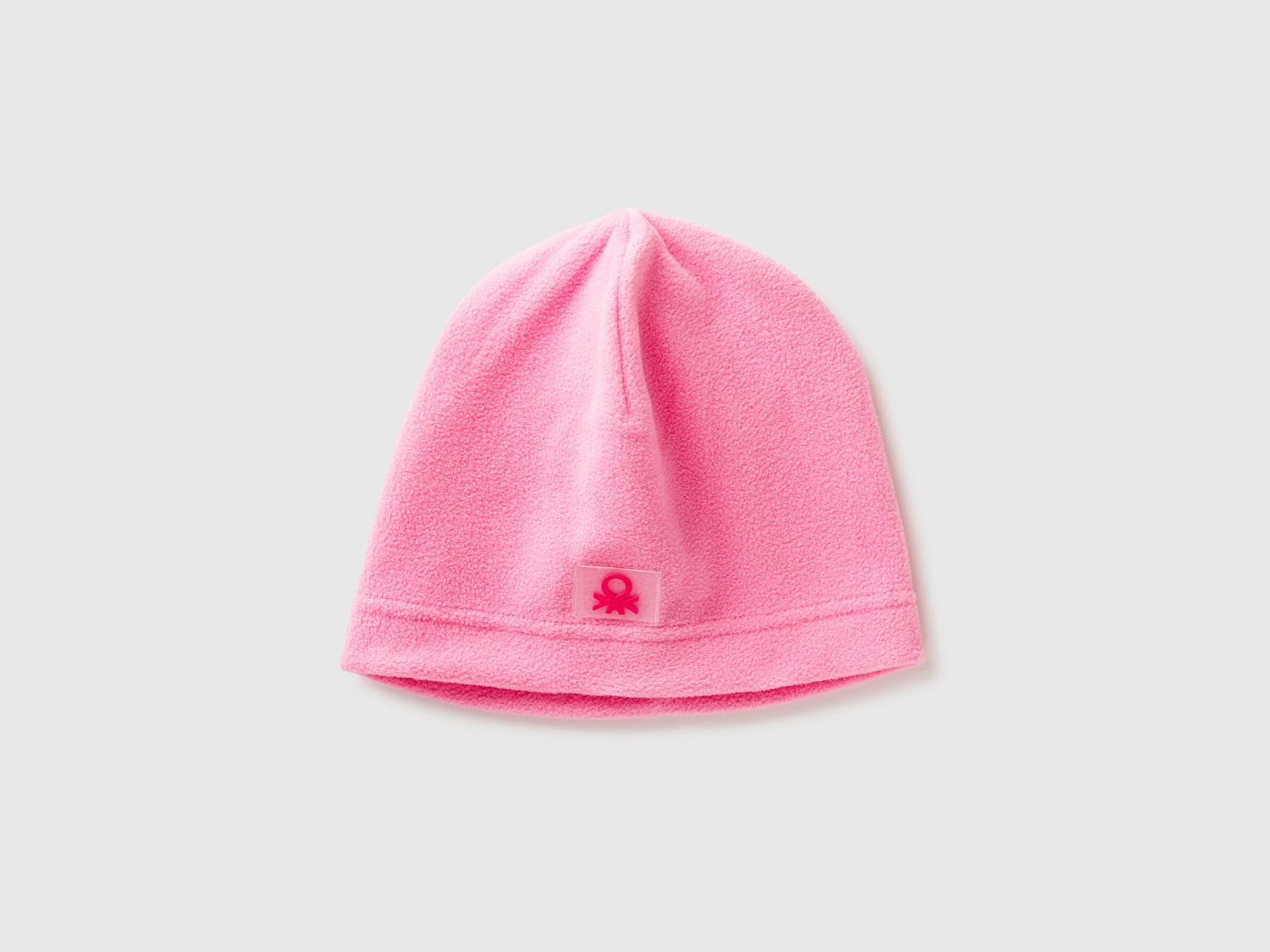 Benetton Erkek Bebek Pembe Logo Detaylı  Bere