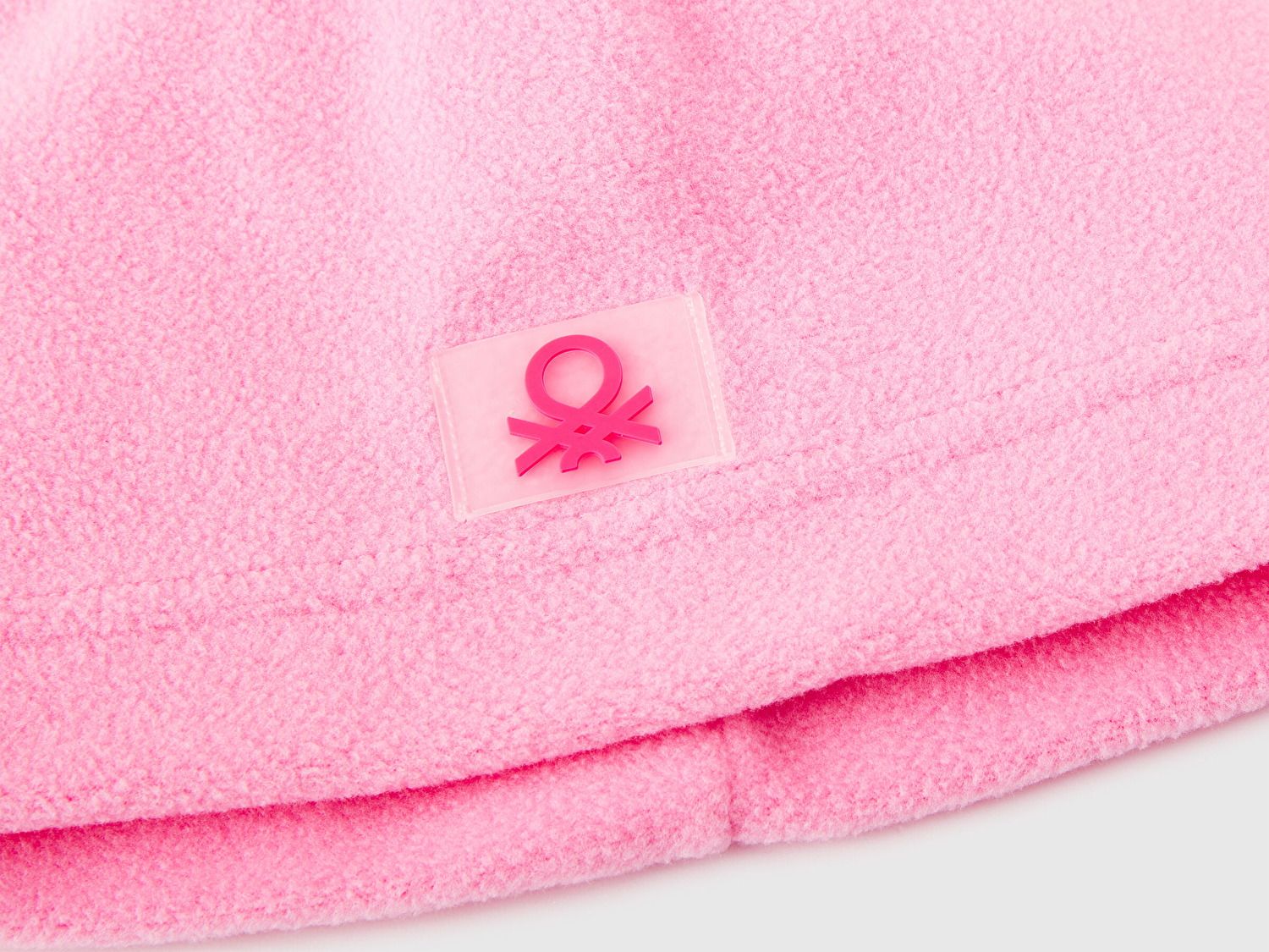 Benetton Erkek Bebek Pembe Logo Detaylı  Bere