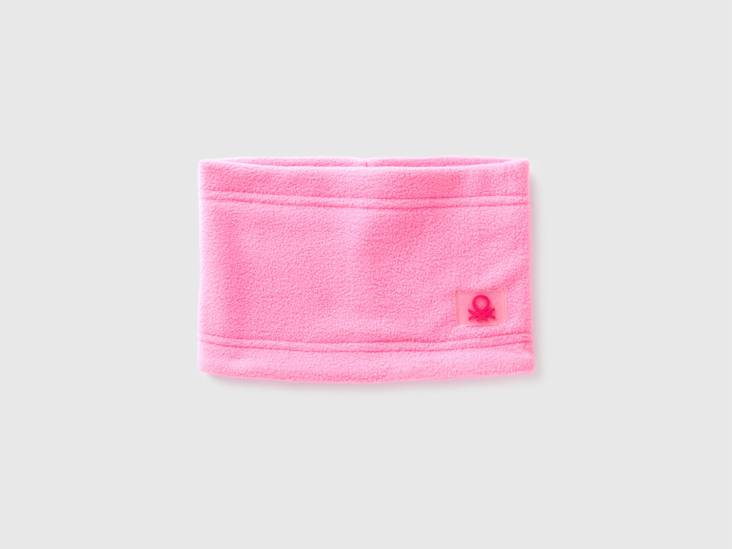 Benetton Erkek Bebek Pembe Logo Detaylı  Boyunluk