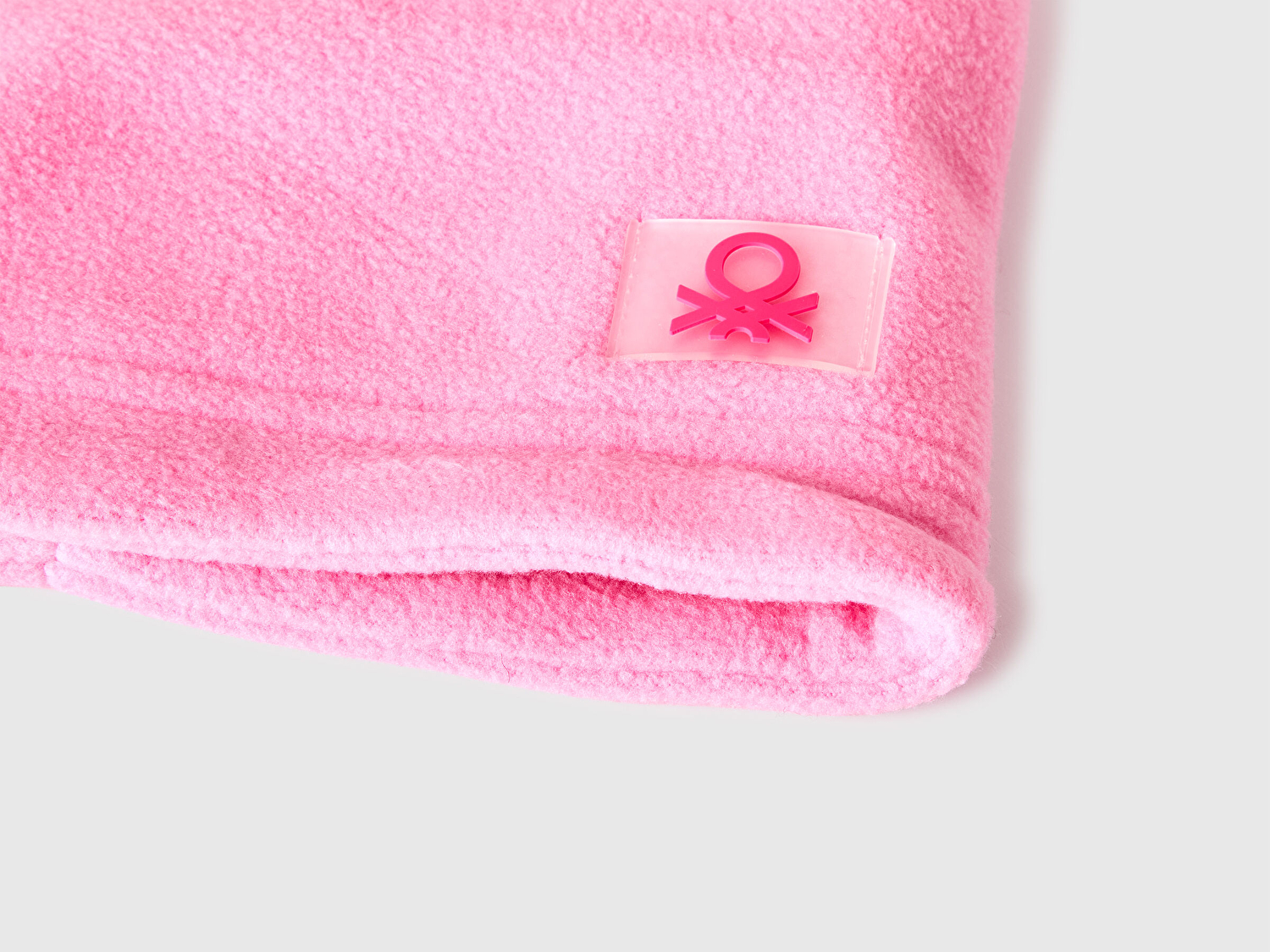 Benetton Erkek Bebek Pembe Logo Detaylı  Boyunluk