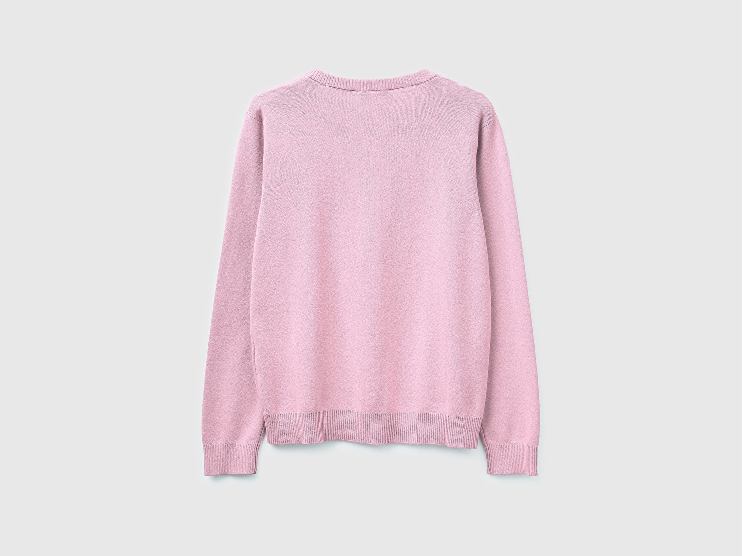 Benetton Kadın Pembe %100 Pamuk Düğmeli Yuvarlak Yaka Hırka