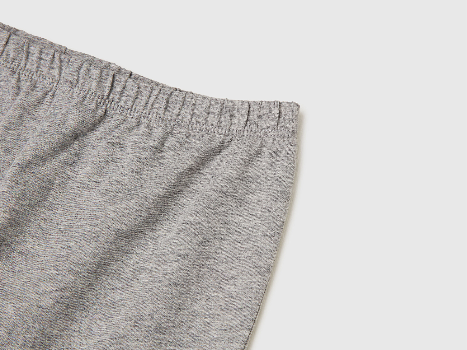 Benetton Erkek Çocuk Gri melanj Kabarık Simli Baskılı Uzun Kollu Pijama Takımı