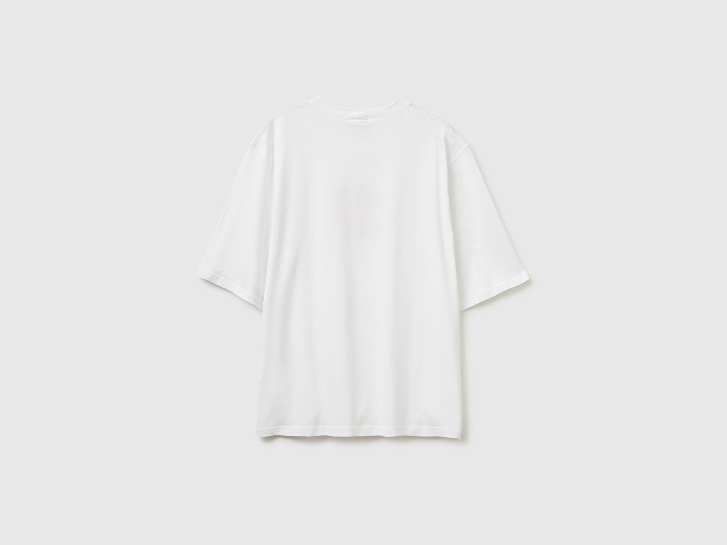 Benetton Erkek Beyaz  %100 Pamuk Paul Frank Baskılı Bisiklet Yaka T-Shirt
