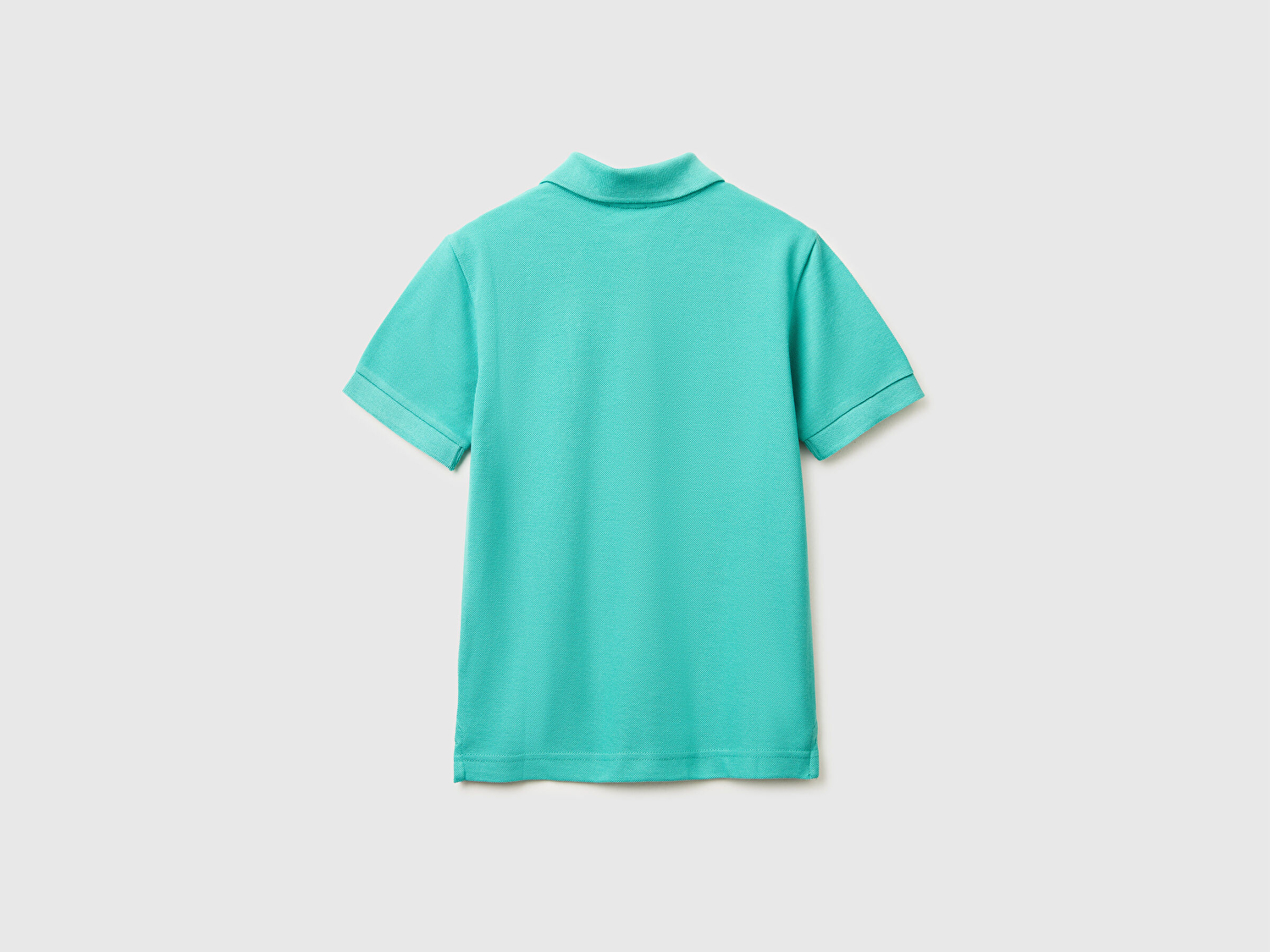 Benetton Erkek Çocuk Mavi-yeşil Logolu Pike Polo T-Shirt