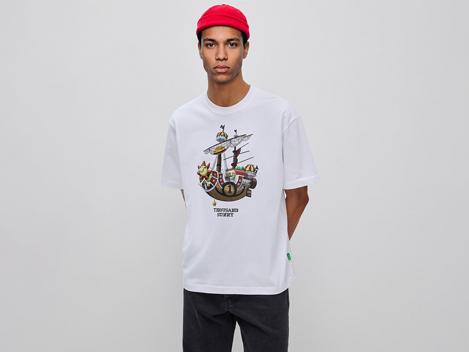 Benetton Erkek Beyaz Mix  %100 Pamuk Grafik Baskılı Logo Etiketli Bisiklet Yaka T-Shirt