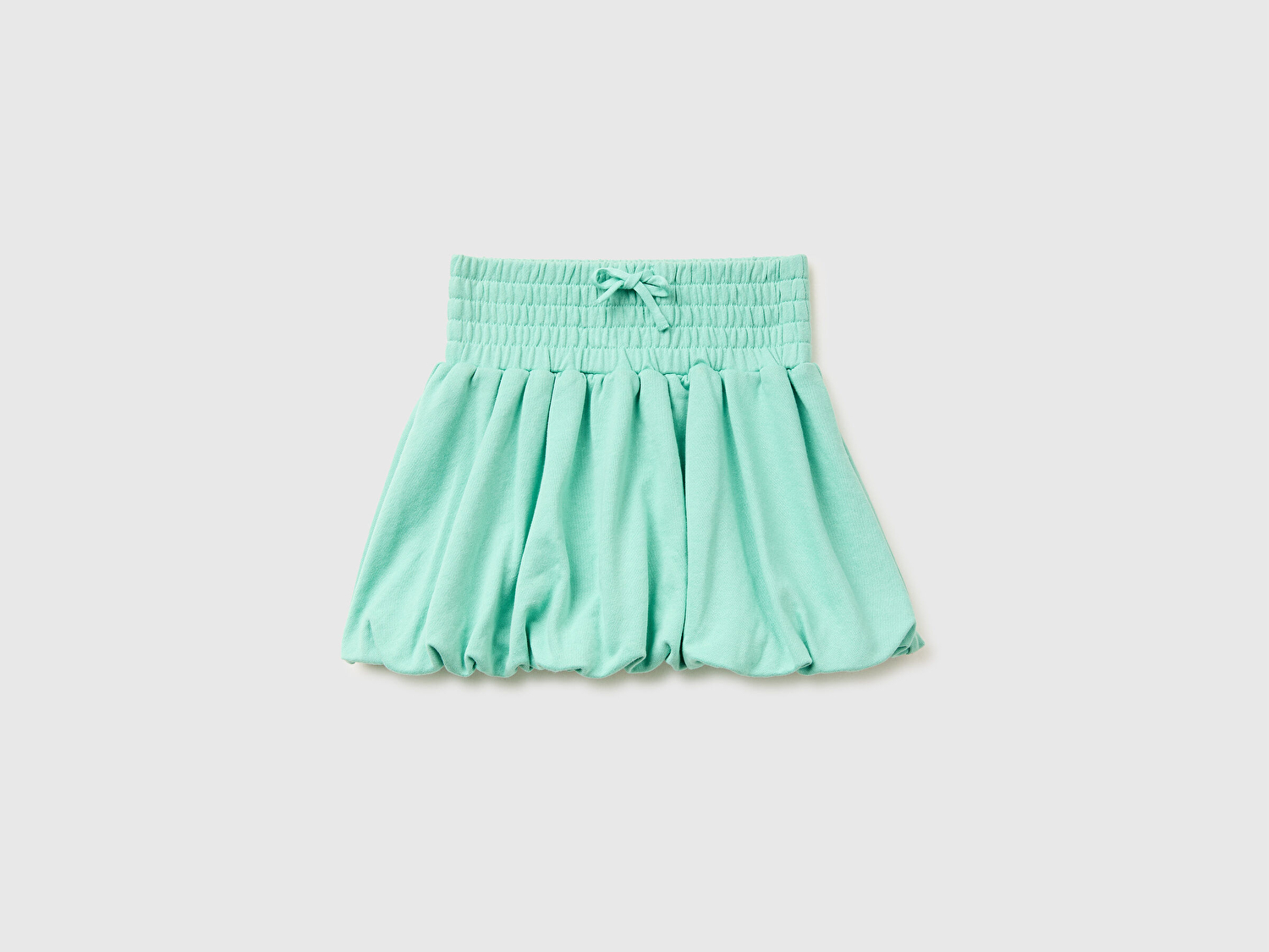 Benetton Kız Çocuk Mint Beli Lastikli Büzgü İpli Balon Kesim Etek
