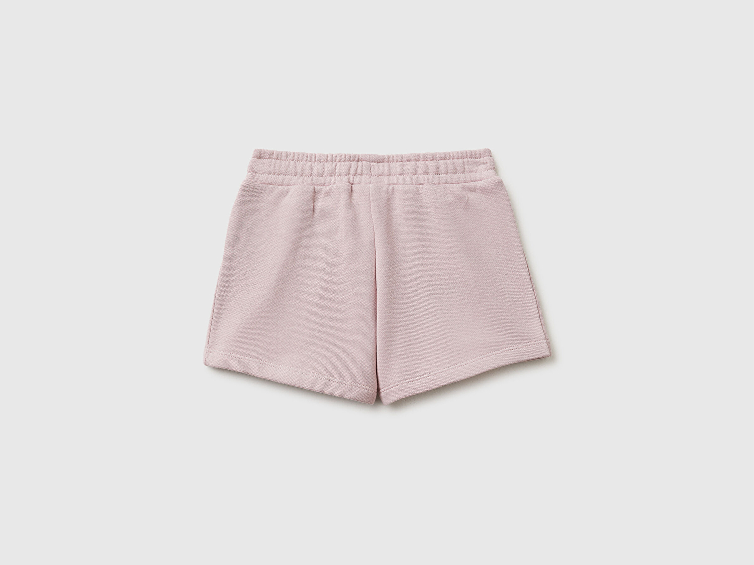 Benetton Kız Bebek Gül Kurusu Logo İşlemeli Beli İpli Şort