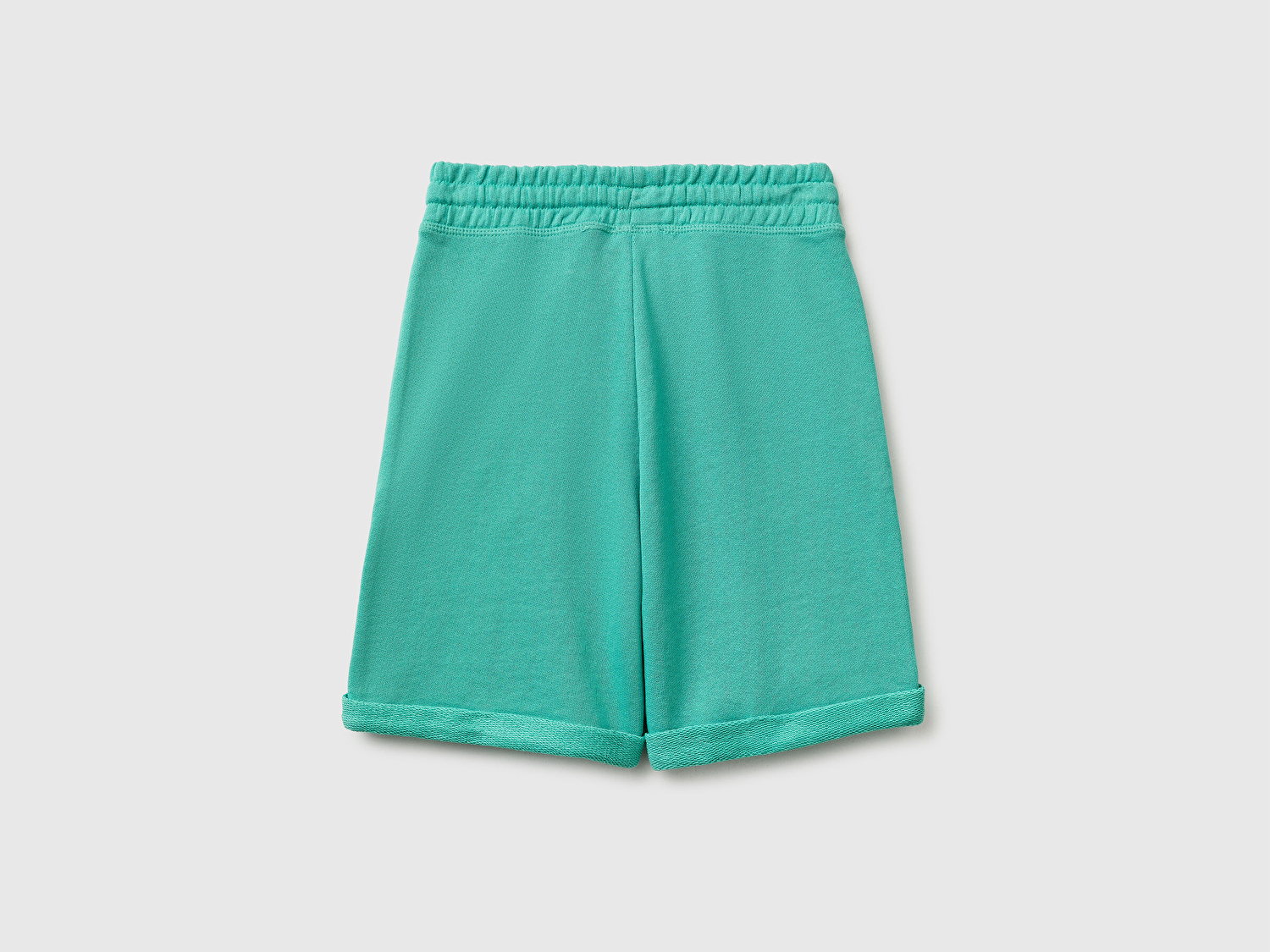 Benetton Erkek Çocuk Mavi-yeşil Logolu Sweat Şort