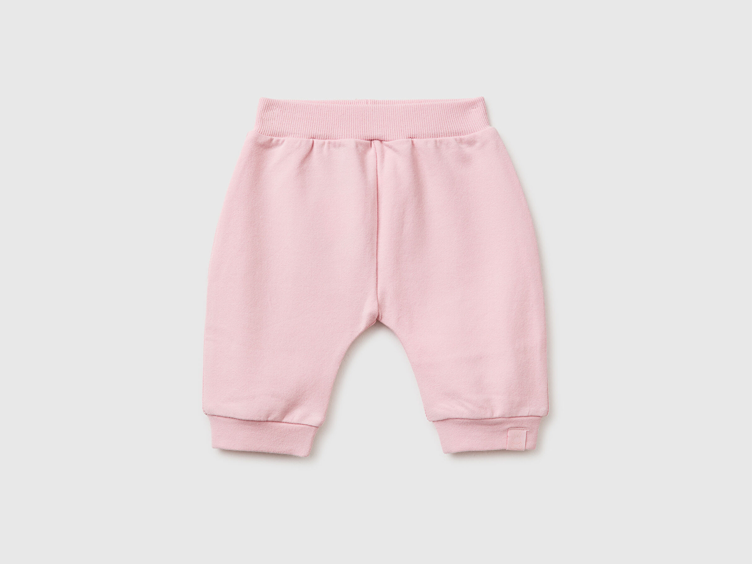 Benetton Bebek Toz Pembe Ribanalı Esnek Polarlı Eşofman Altı