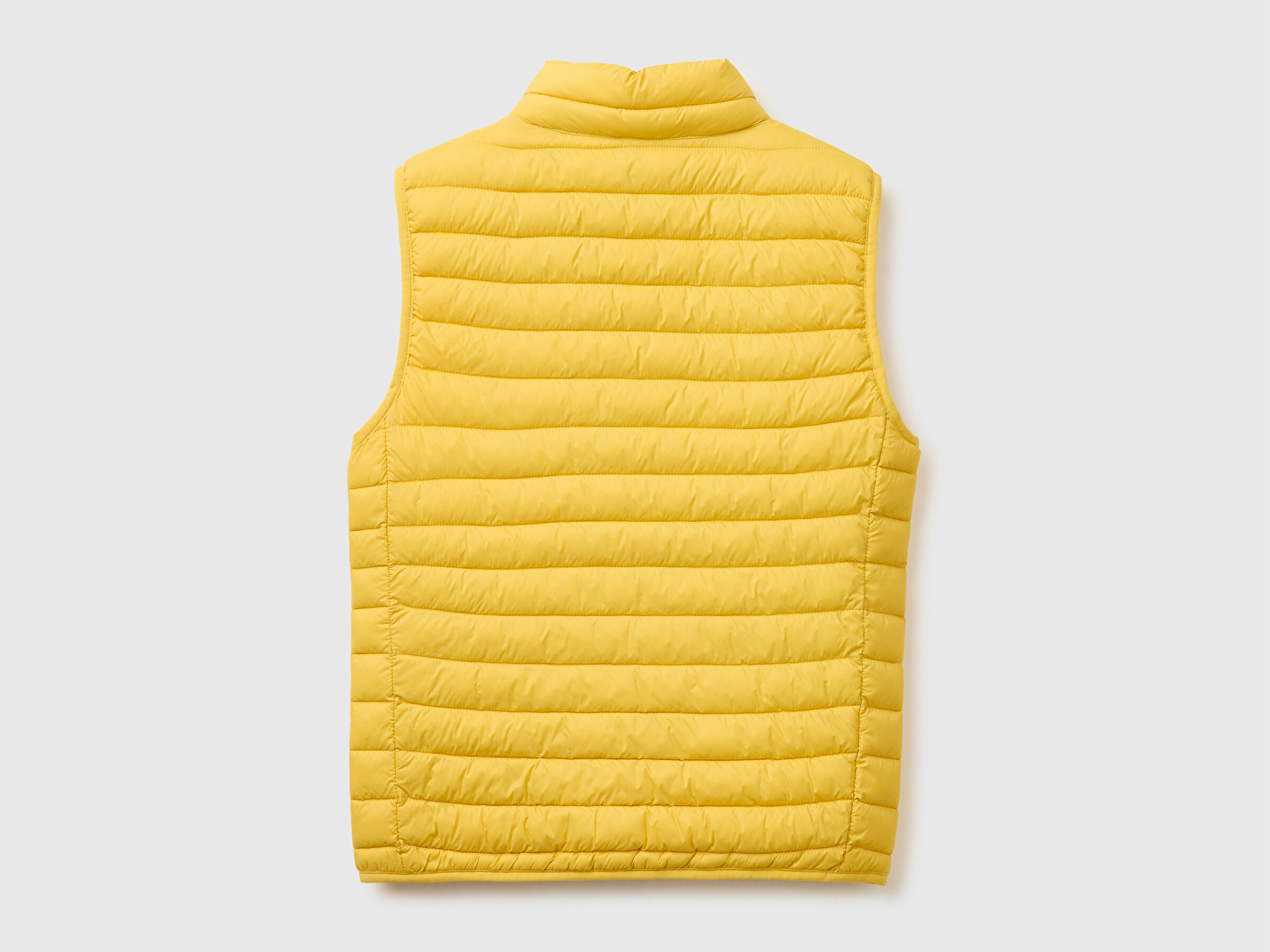 Benetton Erkek Sarı Polyester Dolgulu Regular Fit Yelek