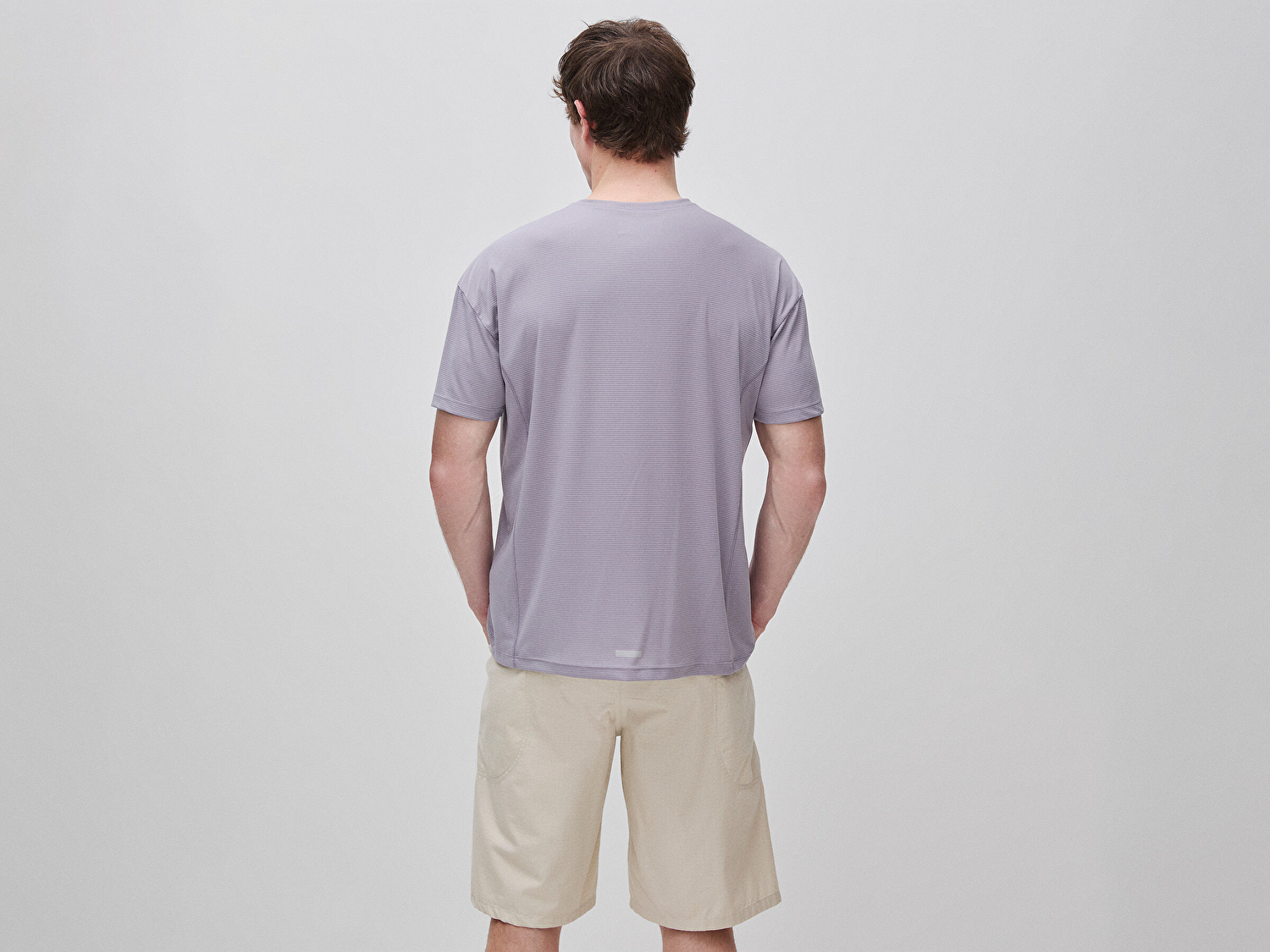 Benetton Erkek Gri  Reflektif Baskılı Logolu Bisiklet Yaka T-Shirt