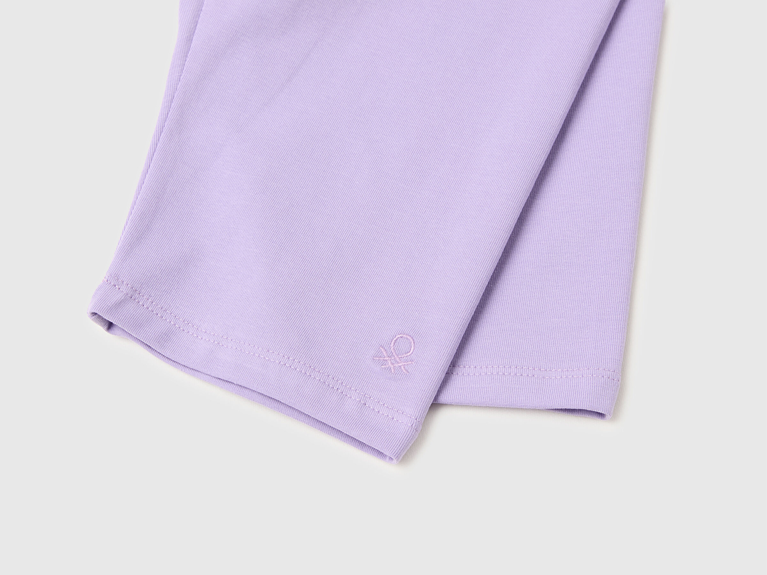 Benetton Kız Çocuk Lila Logo Nakış Detaylı Dar Kesim Tayt