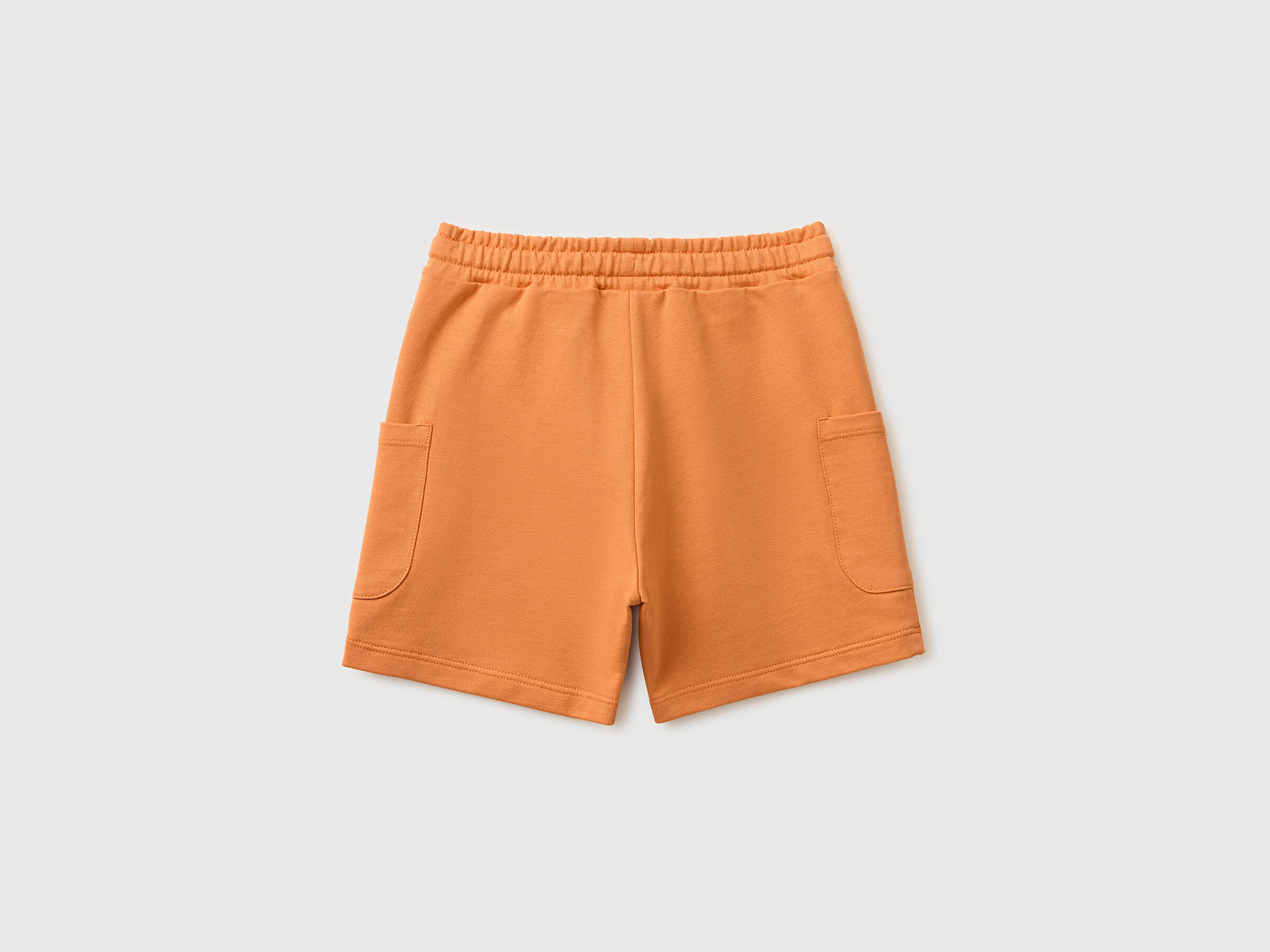 Benetton Erkek Bebek Turuncu İşleme Logo Detaylı Yanları Cepli Bermuda Şort