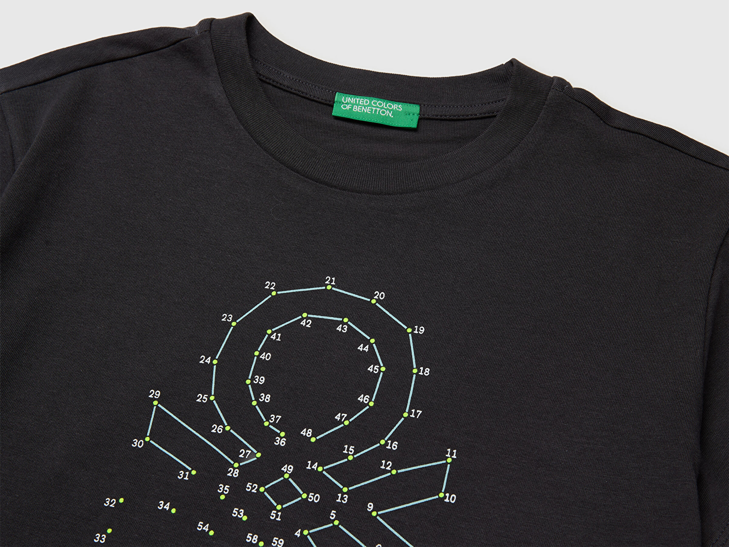 Benetton Erkek Çocuk Antrasit Logo Baskı Detaylı Relaxed Fit T-Shirt