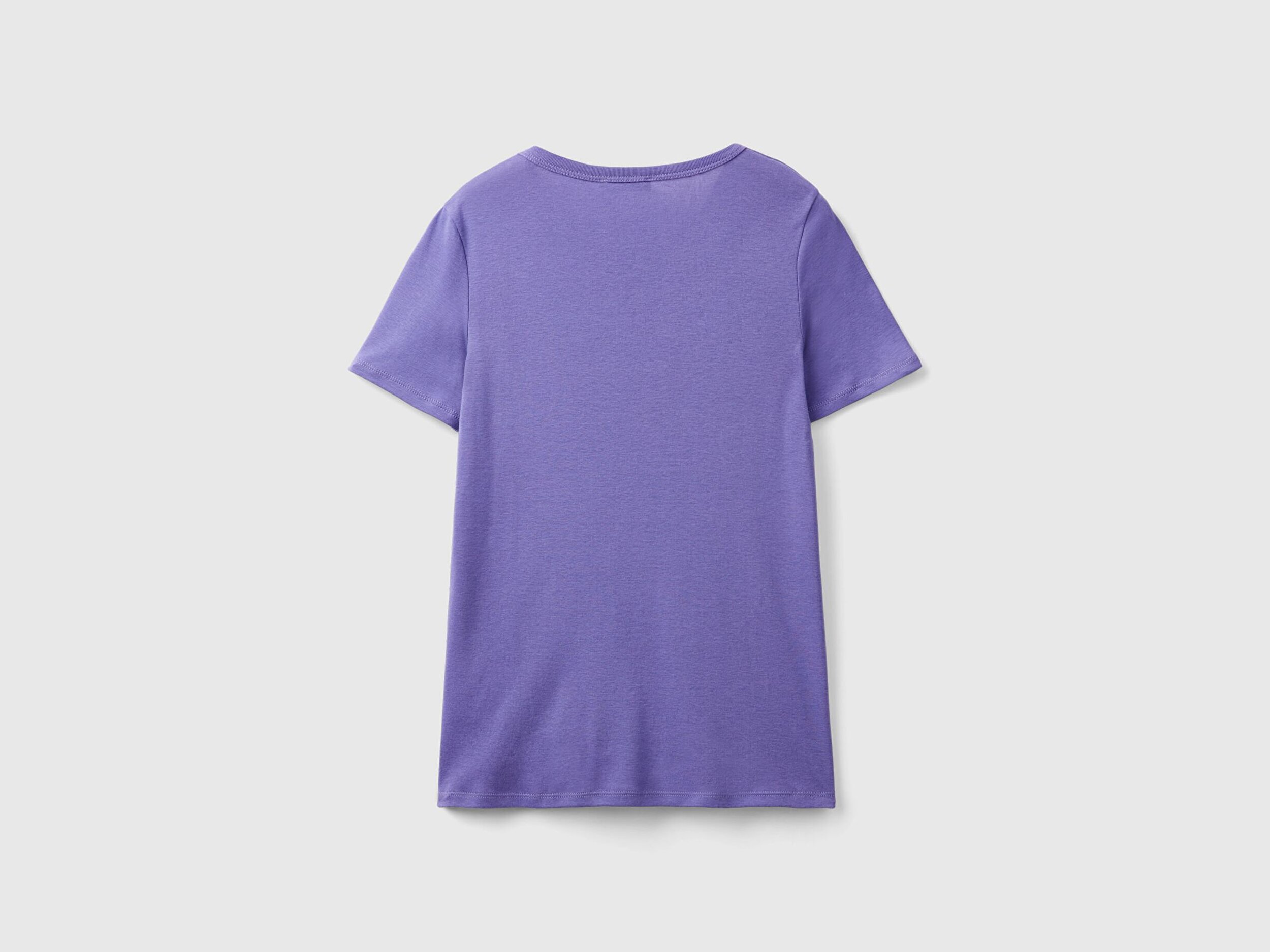 Kad n Mor 100 Koton Benetton Yaz l Basic T Shirt