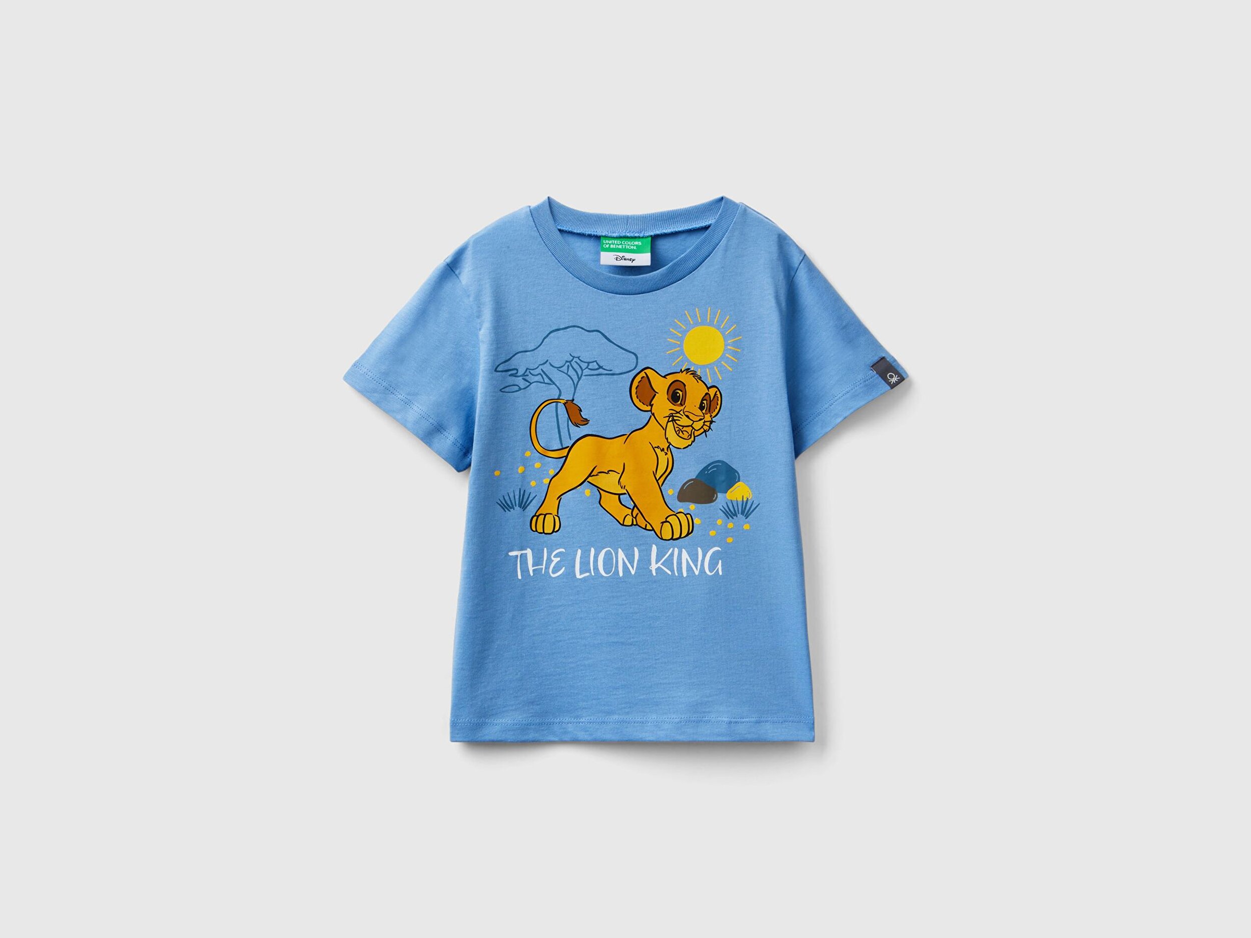 Erkek Cocuk Havac Mavi Lion King Bask l Regular Fit Bisiklet Yaka T Shirt