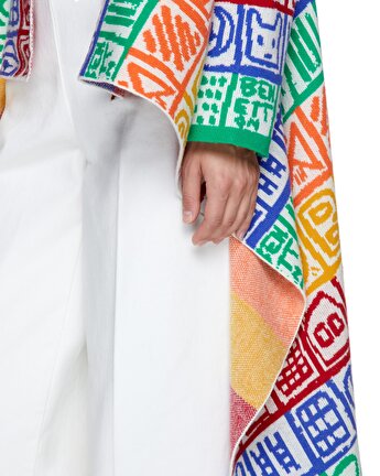 Benetton jcc tasarımı triko hırka - Renkli Desenli. 7