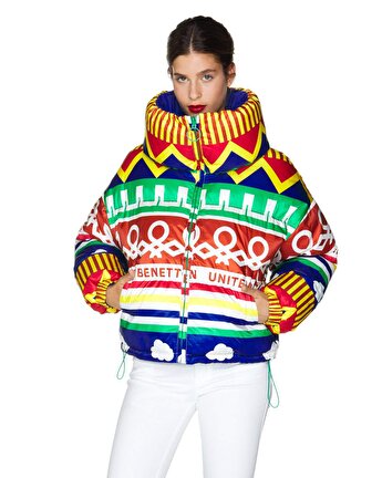Modalite Net Benetton Hacimli Sisme Mont Multicolor