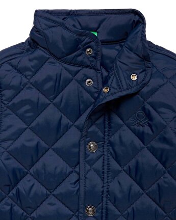 Modalite Net Benetton Benetton Logo Kapitone Mont Lacivert