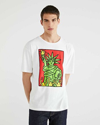 Benetton Keith Haring Baskılı Tshirt. 4