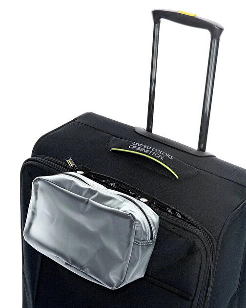 Benetton Unisex Siyah  Büyük Boy Yarı Sert Valiz