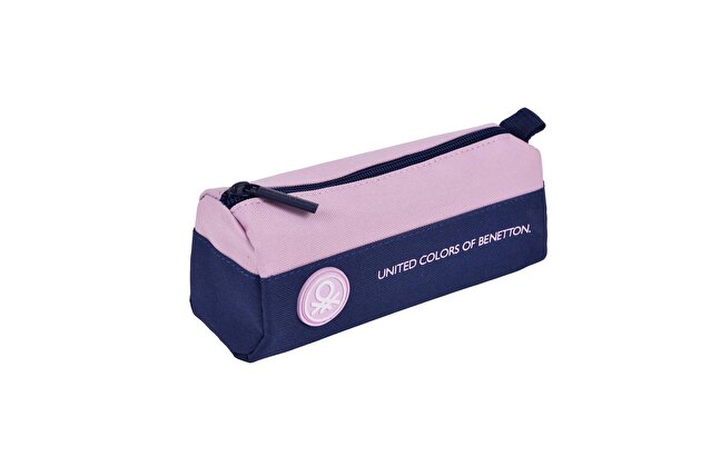 Benetton Kız Çocuk Pembe United Colors of Benetton Yazılı Oval Kalem Kutusu