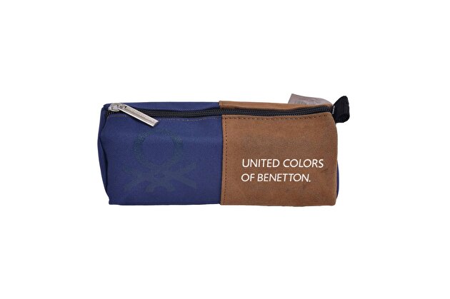 Benetton Erkek Çocuk Lacivert Büyük Benetton Logolu Çift Bölme Kalem Kutusu